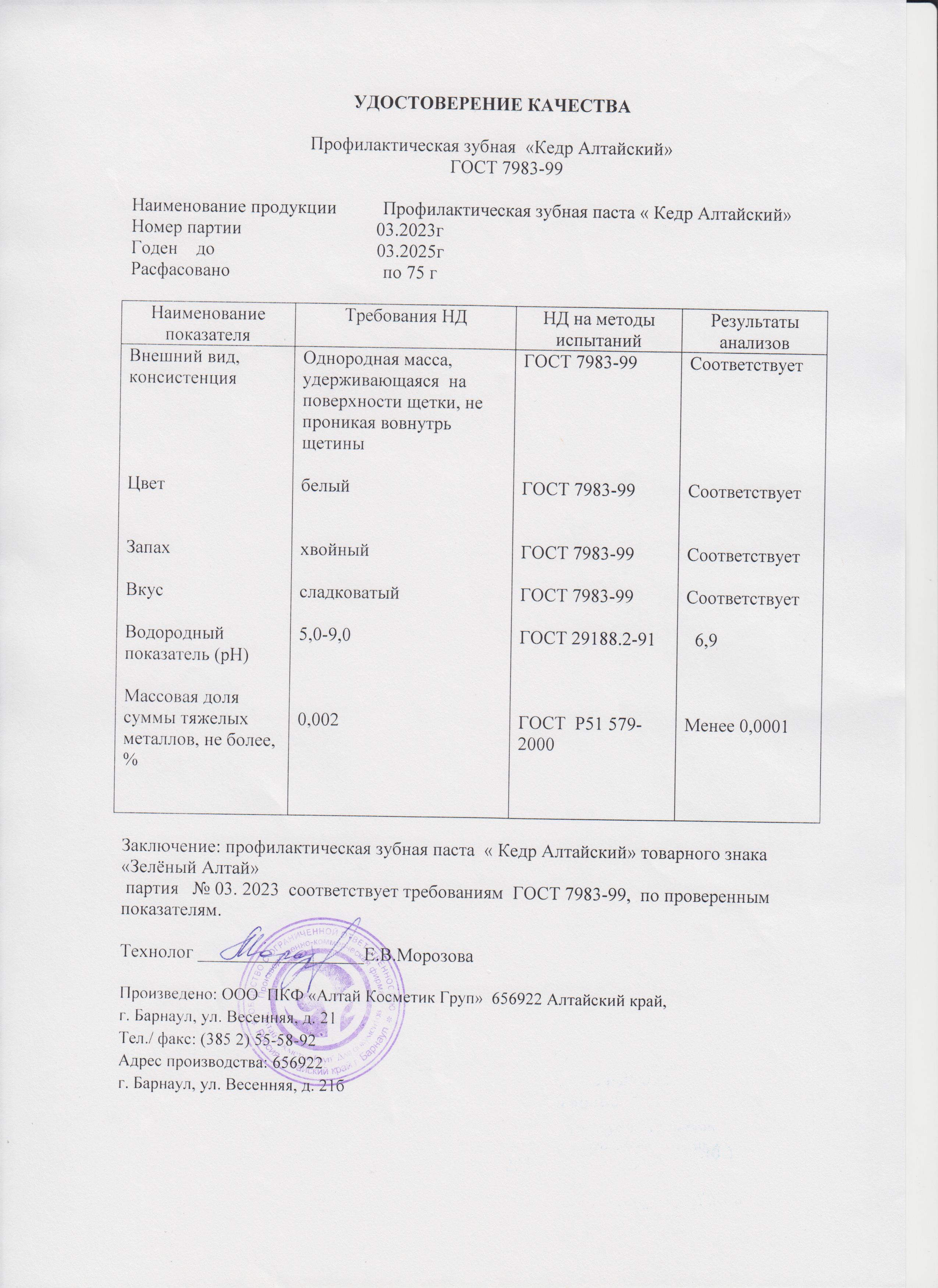 Паспорт №032023